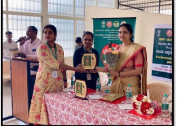 Participating in 'Drug Free India' program held at Yelahanka Government PU College on Women's Day